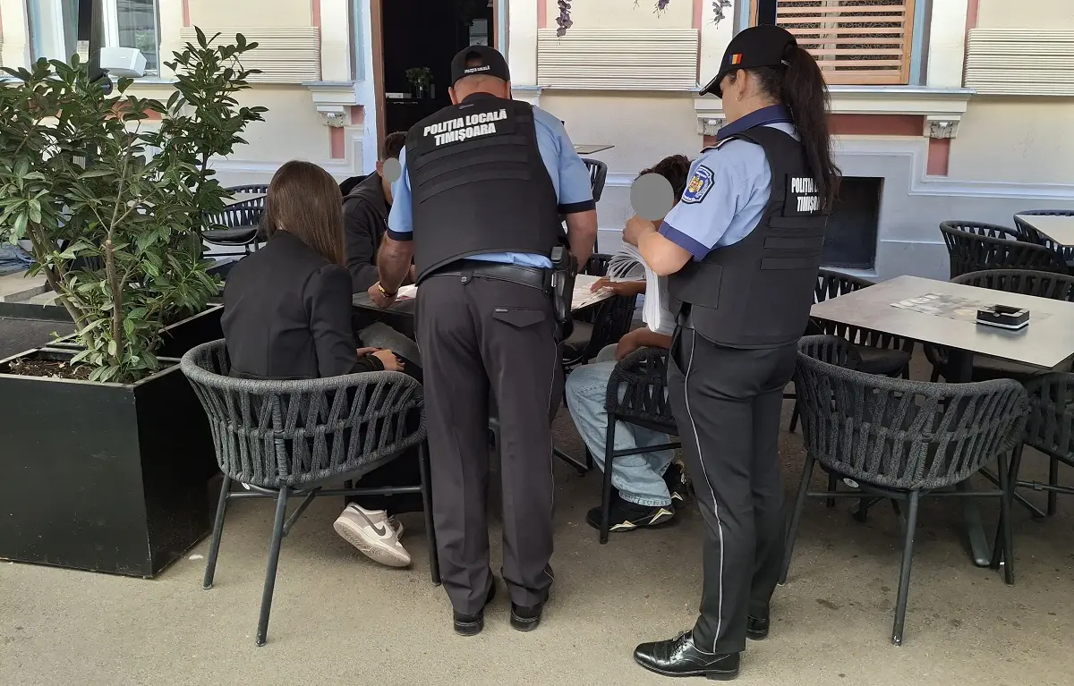 Amenzi uriașe date de polițiștii locali pentru terase fără autorizație la Timișoara