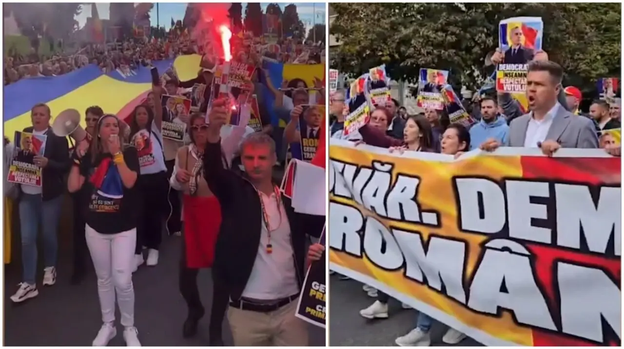 Mii de români în stradă la Roma pentru eliberarea lui Călin Georgescu